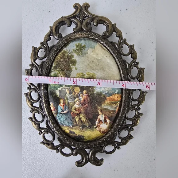 Vintage Made in Italy Rococo Gold Ornate Wall Plaques Set of 5 - Picture 9 of 16